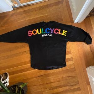 SoulCycle oversized rainbow spirit jersey
